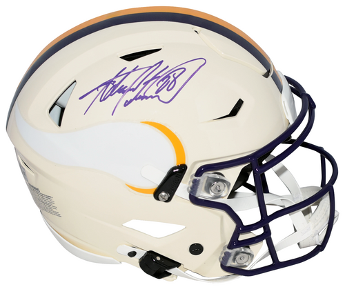 ADRIAN PETERSON SIGNED MINNESOTA VIKINGS RETRO AUTHENTIC SPEEDFLEX HELMET BAS