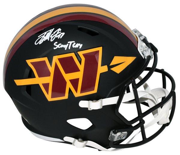 TERRY McLAURIN SIGNED WASHINGTON COMMANDERS BLACK HAIL RAISER FULL SIZE HELMET