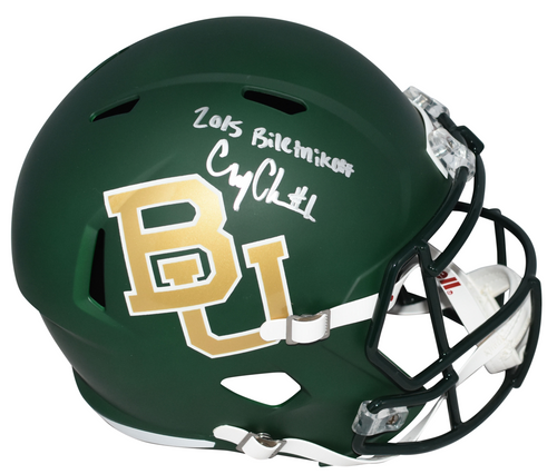 COREY COLEMAN SIGNED BAYLOR BEARS FULL SIZE SPEED HELMET W/ 2015 BILETNIKOFF