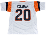 JONAH COLEMAN AUTOGRAPHED DENVER BRONCOS #20 WHITE JERSEY BECKETT