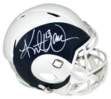 KURT WARNER AUTOGRAPHED ST LOUIS RAMS AMP FULL SIZE SPEED HELMET JSA