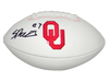 SPENCER RATTLER AUTOGRAPHED OKLAHOMA SOONERS WHITE LOGO FOOTBALL BECKETT