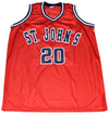 CHRIS MULLIN AUTOGRAPHED ST JOHN'S RED STORM #20 BASKETBALL JERSEY BECKETT