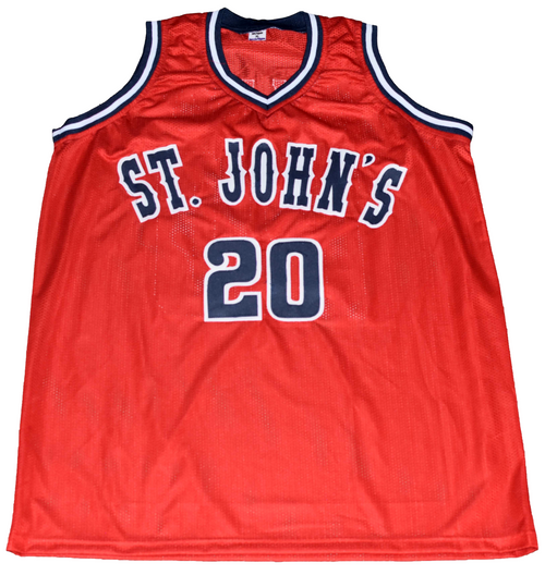 CHRIS MULLIN AUTOGRAPHED ST JOHN'S RED STORM #20 BASKETBALL JERSEY BECKETT