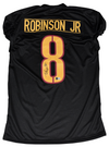 BRIAN ROBINSON JR SIGNED WASHINGTON COMMANDERS #8 BLACK GAME CUT JERSEY BECKETT