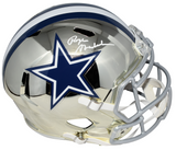 ROGER STAUBACH SIGNED DALLAS COWBOYS CHROME FULL SIZE SPEED HELMET BECKETT