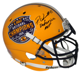 PATRICK QUEEN SIGNED LSU TIGERS 2019 NATIONAL CHAMPIONS F/S AUTHENTIC HELMET BAS