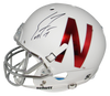 SCOTT FROST SIGNED NEBRASKA CORNHUSKERS MATTE WHITE FULL SIZE HELMET BECKETT