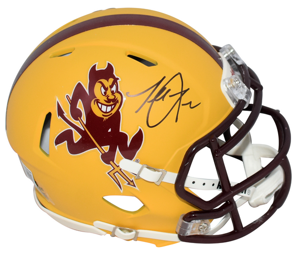TERRELL SUGGS SIGNED ARIZONA STATE SUN DEVILS GOLD SPEED MINI HELMET BECKETT