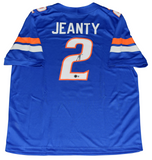 ASHTON JEANTY SIGNED BOISE STATE BRONCOS #2 BLUE NIKE JERSEY BECKETT