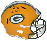 RANDALL COBB SIGNED GREEN BAY PACKERS FULL SIZE SPEED HELMET JSA W/ GO PACK GO