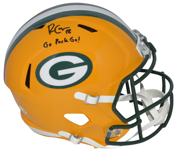 RANDALL COBB SIGNED GREEN BAY PACKERS FULL SIZE SPEED HELMET JSA W/ GO PACK GO