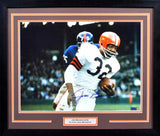 JIM BROWN AUTOGRAPHED CLEVELAND BROWNS 16x20 FRAMED PHOTO COA