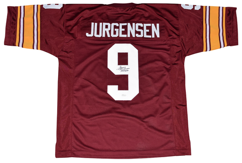 SONNY JURGENSEN AUTOGRAPHED WASHINGTON REDSKINS #9 THROWBACK JERSEY JSA