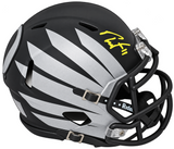 TROY FRANKLIN SIGNED OREGON DUCKS BLACK WINGS SPEED MINI HELMET BECKETT