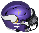 JUSTIN JEFFERSON AUTOGRAPHED MINNESOTA VIKINGS SPEEDFLEX MIDI HELMET BECKETT