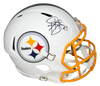 TROY POLAMALU SIGNED PITTSBURGH STEELERS WHITE FULL SIZE SPEED HELMET BECKETT