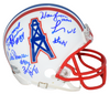 WARREN MOON JEFFIRES WHITE GIVINS RUN & SHOOT SIGNED HOUSTON OILERS MINI HELMET
