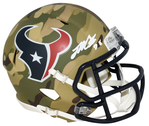 JOE MIXON AUTOGRAPHED HOUSTON TEXANS CAMO SPEED MINI HELMET BECKETT