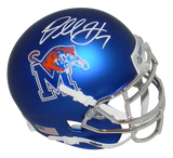 DARRELL HENDERSON JR SIGNED AUTOGRAPHED MEMPHIS TIGERS BLUE MINI HELMET BECKETT