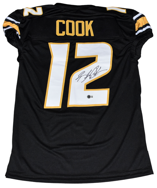 BRADY COOK AUTOGRAPHED MISSOURI TIGERS #12 BLACK GAME CUT JERSEY BECKETT
