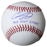 CHASE BURNS SIGNED CINCINNATI REDS RAWLINGS OFFICIAL BASEBALL W/ MLB DEBUT