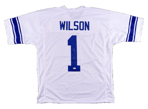 ZACH WILSON SIGNED AUTOGRAPHED BYU COUGARS #1 WHITE JERSEY BECKETT