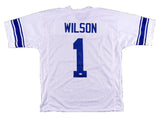 ZACH WILSON SIGNED AUTOGRAPHED BYU COUGARS #1 WHITE JERSEY BECKETT