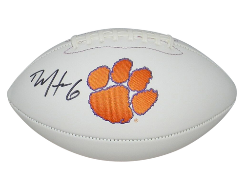 DEANDRE HOPKINS SIGNED AUTOGRAPHED CLEMSON TIGERS WHITE LOGO FOOTBALL JSA