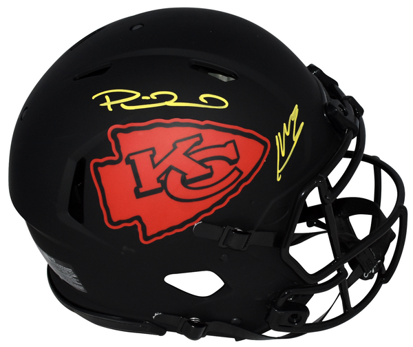 PATRICK MAHOMES & KENNETH WALKER SIGNED CHIEFS ECLIPSE AUTHENTIC HELMET BECKETT