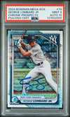 GEORGE LOMBARD JR SIGNED 2024 BOWMAN CHROME MOJO REFRACTOR 1ST RC PSA 9 AUTO 10