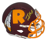 TERRY McLAURIN SIGNED WASHINGTON REDSKINS AMP SPEED MINI HELMET BECKETT