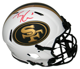 TREY LANCE AUTOGRAPHED SAN FRANCISCO 49ERS LUNAR AUTHENTIC SPEED HELMET BECKETT