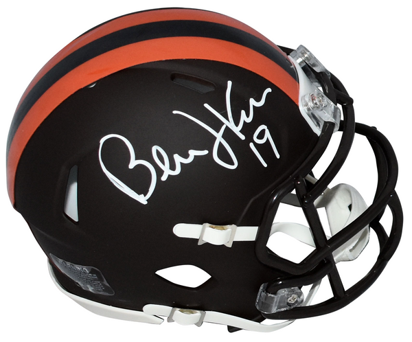 BERNIE KOSAR AUTOGRAPHED CLEVELAND BROWNS 2025 ALT SPEED MINI HELMET BECKETT
