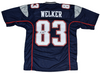 WES WELKER AUTOGRAPHED NEW ENGLAND PATRIOTS #83 NAVY JERSEY JSA