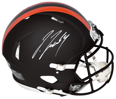 ERIC DICKERSON SIGNED SMU MUSTANGS RED CHROME AUTHENTIC HELMET W/ PONY EXPRESS