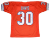 TERRELL DAVIS AUTOGRAPHED DENVER BRONCOS #30 ORANGE JERSEY JSA W/ SB XXXII MVP