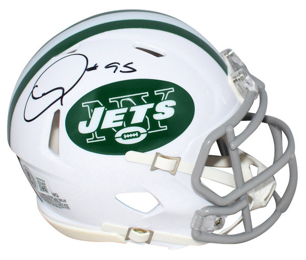 QUINNEN WILLIAMS AUTOGRAPHED NEW YORK JETS WHITE SPEED MINI HELMET BECKETT