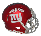 SAQUON BARKLEY AUTOGRAPHED NEW YORK GIANTS BLAZE SPEED MINI HELMET BECKETT