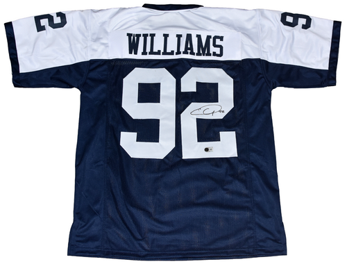 QUINNEN WILLIAMS SIGNED DALLAS COWBOYS #92 THROWBACK JERSEY BECKETT