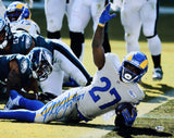 DARRELL HENDERSON JR AUTOGRAPHED LOS ANGELES RAMS 1ST TD 16x20 PHOTO BECKETT