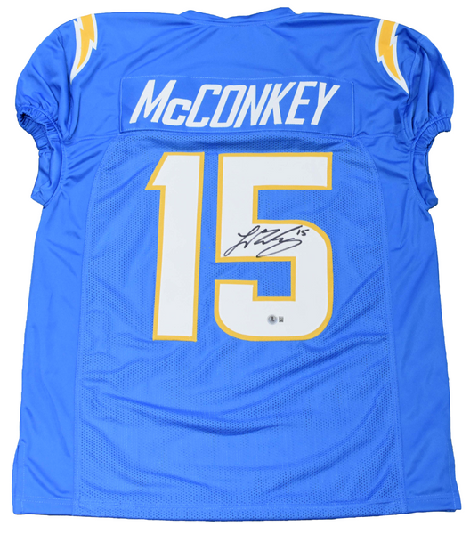 LADD McCONKEY SIGNED LOS ANGELES CHARGERS #15 POWDER BLUE JERSEY BECKETT