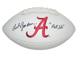 LEE ROY JORDAN AUTOGRAPHED SIGNED ALABAMA CRIMSON TIDE LOGO FOOTBALL + ROLL TIDE