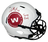 TERRY McLAURIN SIGNED WASHINGTON FOOTBALL TEAM FULL SIZE LUNAR HELMET W/ SCARY