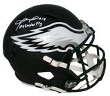 JALEN REAGOR SIGNED PHILADELPHIA EAGLES BLACK FULL SIZE SPEED HELMET BECKETT