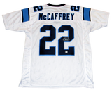 CHRISTIAN McCAFFREY AUTOGRAPHED CAROLINA PANTHERS #22 WHITE JERSEY BECKETT