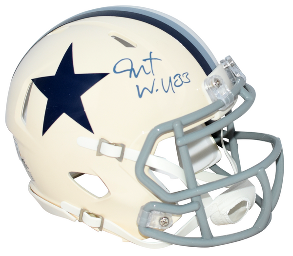 JAVONTE WILLIAMS SIGNED DALLAS COWBOYS RETRO SPEED MINI HELMET BECKETT