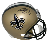 EMMANUEL SANDERS AUTOGRAPHED NEW ORLEANS SAINTS FULL SIZE HELMET BECKETT