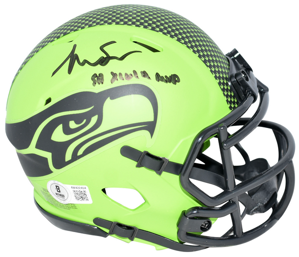 MALCOLM SMITH SIGNED SEATTLE SEAHAWKS RAVE SPEED MINI HELMET W/ SB XLVIII MVP