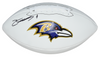 ZAY FLOWERS AUTOGRAPHED BALTIMORE RAVENS WHITE LOGO FOOTBALL BECKETT